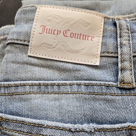 Juicy Couture Kids Cropped Kick Flare Jeans Sz 12 Lightwash Denim - Picture 11 of 12